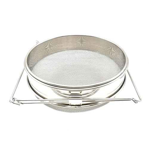 Food Grade 304 Double Sieve Stainless Steel Bucket Top Honey Strainer, Filter for Honey processing/Extraction and Filter
