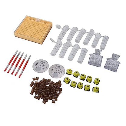 Queen Bee Rearing Kit, 110 Cell Cups, Plastic, No Grafting Required, Easy to Use, Ideal for Beekeepers and Large Scale Queen Production