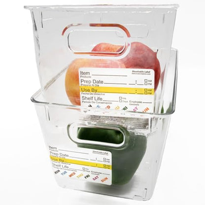 InStockLabels Dissolvable Food Labels - 2” x 3” (2500 Labels) - Rotation Food Stickers for Kitchen & Restaurant Supplies - Ideal for Jar, Containers and Freezer Storage, Kitchen Stickers