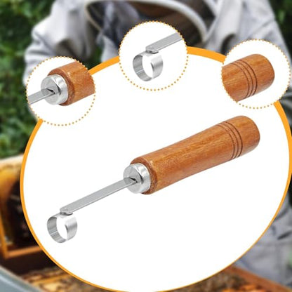 Uncapping Cutter Honey Extraction Knife Stainless Steel Wooden Handle Effortless Cleaning Suitable for Beekeepers Home Use