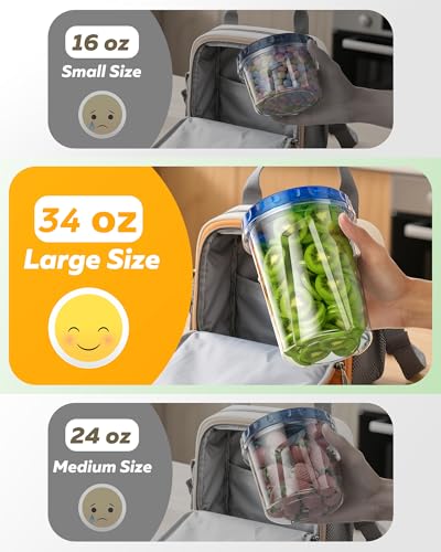BiuLeon 12 Pack-34 oz Freezer Storage Containers, Plastic Food Storage Containers with Twist Top Lids, BPA Free and Reusable Soup Containers with Lids, Leakproof/Microwave/Dishwasher Safe - color: 12Pack-34oz