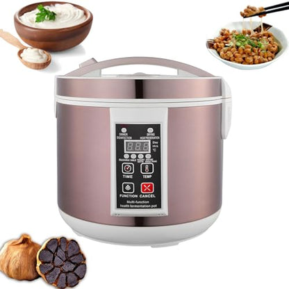 5L Multi-functional Health Fermentation Pot Black Garlic Fermenter 110V Automatic Intelligent Fermenter for Yogurt Enzyme Natto Vinegar Red Wine