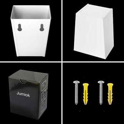 White Bottle Cap Catcher Wall Mounted Stainless Steel Beer Bottle Cap Bucket 3-1/2" Screw in Wood Post Table - color: White