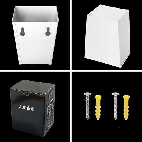 White Bottle Cap Catcher Wall Mounted Stainless Steel Beer Bottle Cap Bucket 3-1/2" Screw in Wood Post Table - color: White