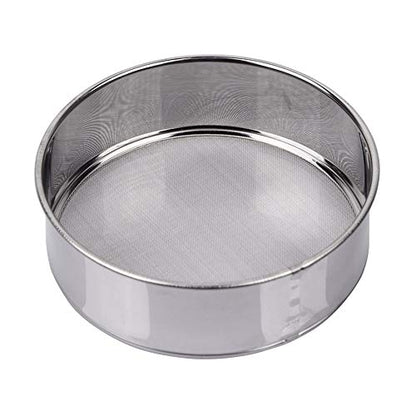 Flour Sifter for Baking - 60 Mesh Stainless Steel 6inch Small Tamis Round Sifter,Mini Fine Mesh Flour Sieve(6 Inch, 60m Mesh)