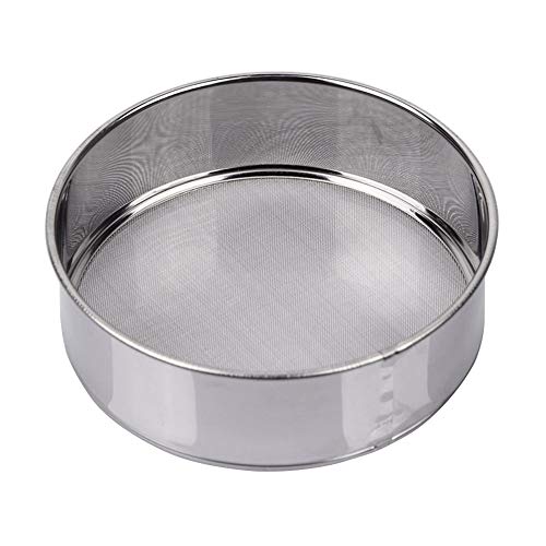 Flour Sifter for Baking - 60 Mesh Stainless Steel 6inch Small Tamis Round Sifter,Mini Fine Mesh Flour Sieve(6 Inch, 60m Mesh)