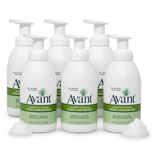 Avant® Alcohol Free Foaming Hand Sanitizer, 18oz Bottle, 6-Pack bulk refill - size: 18 Fl Oz (Pack of 6)