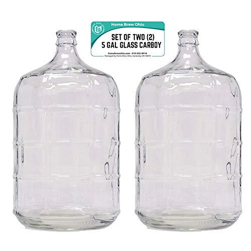 Home Brew Ohio 5 Gallon Glass Carboy Set of 2