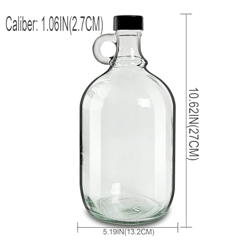 0.5 Gallon Transparent,Glass Jar with Lid - color: 0.5 Gallon Transparent
