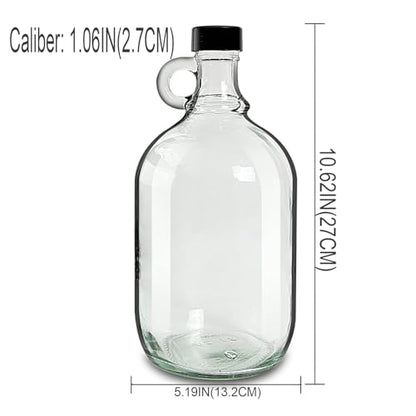 0.5 Gallon Transparent,Glass Jar with Lid - color: 0.5 Gallon Transparent