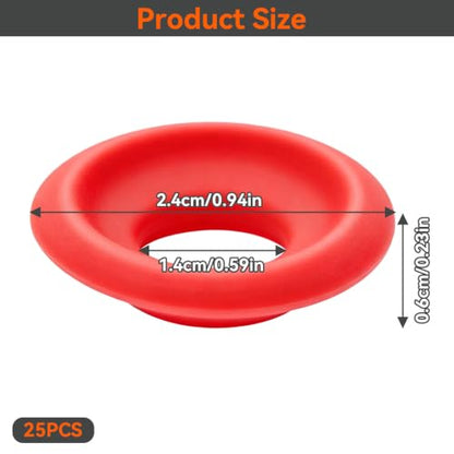 25PCS Silicone Rubber Gaskets Washer, Water Bottle Top Lid Gasket Swing Top Glass Bottle Caps Covers Sealing Ring Water Bottle Gasket for Brew Beer Soda