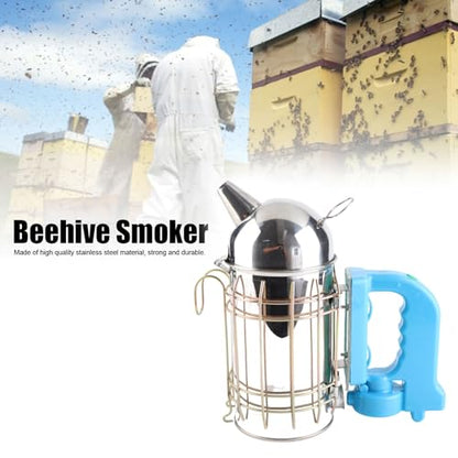 Beehive Smoker, Safe and Durable Stainless Steel Bee Smoker Beekeeping Equipment and Supplies with Heatshield for Beekeeping