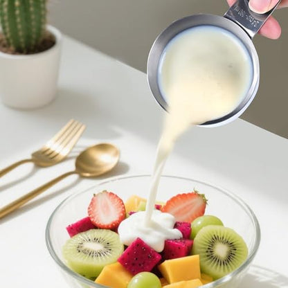 DOTINGHUX 3/4 Cup Magnetic Grips Stainless Steel Measuring Cup -1PCS - size: 3/4 cup