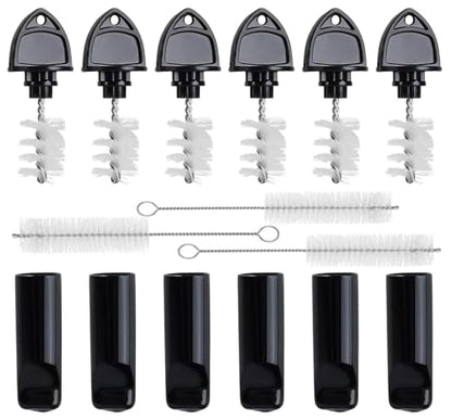 MRbrew Beer Faucet Cap & Plug Covers 15 Pack Beer Tap Cap Plug Brush, Draft Beer Faucet Rubber Soother Sanitary Covers, Cleaning Brush Cleaning Tap Kit for Kegerator Draft Beer Faucet (6+6+3)