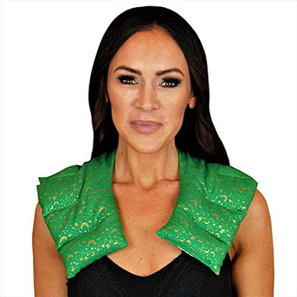 Nature's Approach Aromatherapy Shoulder Wrap, Green | 12-herb rice & flaxseed shoulder wrap for hot or cold therapy, microwave and freezer safe