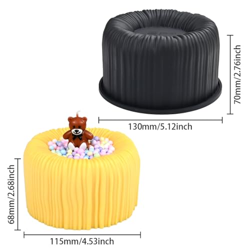 3D Silicone Mold, Cup Shape Non-stick Large Chocolate Baking Tray for Mousse Cake, Dessert, Truffle, Pastry, Jelly, Pudding (H_ Cup) - size: H_ Cup
