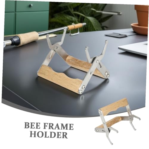 OSALADI 3pcs Beekeeping Frame Gripper Clamp with Wood Handle Bee Hive Frame Lifter Tool for Beekeepers Beekeeping Equipment for Hive Maintenance