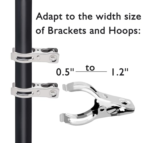BESTEEL Upgraded 240 PCS Garden Clips, Greenhouse Clamps 100% Stainless Steel Heavy Duty Greenhuose Clips for Netting - Strong Grip to Hold Down Shade Cloth or Plant Cover on Garden Greenhouse Hoops - size: 240PCS