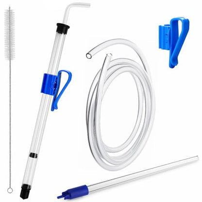 14” Auto Siphon with Bottling Wand, 3/8” Racking Cane Homebew Wine Siphon Pump with 5.5FT Silicone Tubing & Clamp, Effortless Bottling Fermentation Siphoning Mead Wine Making Kit