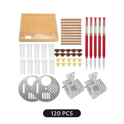 Beekeeping Supplies Kit, Plastic Queen Rearing System with Grafting Tool, Cell Cups, and Beehive Accessories for Hive Management, Grafting Tool
