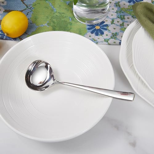 KEAWELL Louis 7.5 Inches Gravy Ladle, 18/10 Stainless Steel Mini Ladle, Dishwasher Safe (2)