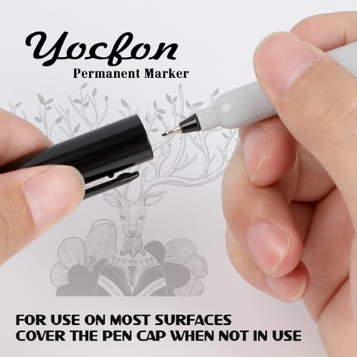 Permanent Markers Ultra Fine Tip, Bulk Pack Of 72 Count Black Permanent Marker Set, Quick-Drying Ink, Works On Plastic, Wood, Stone, Metal And Glass