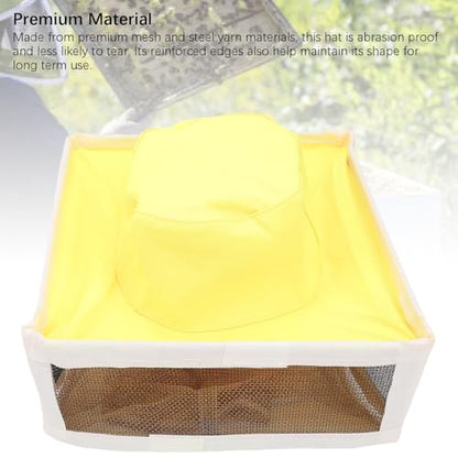 Haofy Beekeeping Hat with Veil Steel Yarn Square Brim Foldable Bee Hat with High Visibility Veil Outdoor Professional Protector Fishing Studies Bee Keeping Supplies