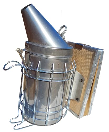 Bee Hive Smoker Kit with 1/2 lbs Cotton Fiber Smoker Fuel (stainless Steel)