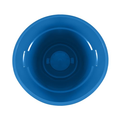 PRO&Family Commercial Round Trash Can, Ingredient Bin, Heavy-Duty Plastic, Anti-Static, Kitchen, Office, Outdoor Use (Blue, 44 Gallon) - color: Blue, size: 44 Gallon