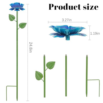 8 Pack Bee Watering Station - Flowers Butterfly Feeder, Bee Water Feeders for Outside, Metal Garden Decor, Bee Baths for Garden Yard Patio - size: New-flower 8-Pack