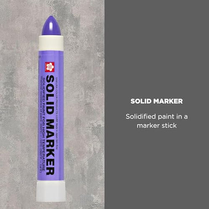 Sakura Solid Paint Markers - Permanent Marker Pens - Window, Wood & Glass Marker - Purple Paint - 3 Pack - color: Purple