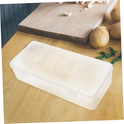 Alipis 2pcs Transparent Cheese Storage Containers with Lid Versatile Fridge Organizer for Cheese Snacks and Accessories Secure and Spacious Food Storage Box