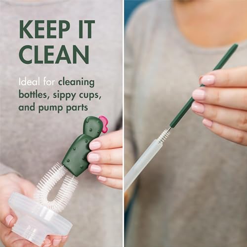 Boon Cacti Bottle Cleaning Brush Set, Terracotta , 4 Piece Set - size: 4 Piece Set, style: Terracotta Set