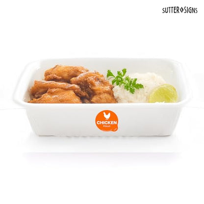 Chicken Food Labels 500 pcs | 1" Dot Bold Sticker Labels for Party Buffet, Delis, Sandwich Shops, Food Containers - size: 1" (Bold)