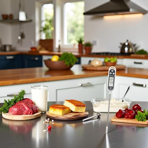 Silver Kitchen Digital Food Thermometer Meat Cake Milk BBQ Cooking Household Thermometer Probe Gauge Electronic Oven Tool,Kitchen Utensils and Gadgets