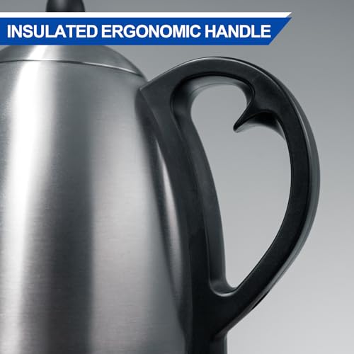 Bonavita Cosmopolitan 1.0L Gooseneck Electric Kettle, Stainless Steel Water Boiler for Coffee Brew and Tea Precise Pour Control, 6 Preset Temps, Glass Touch Panel, 1200W Fast Boil, Stainless Steel - color: Stainless Steel