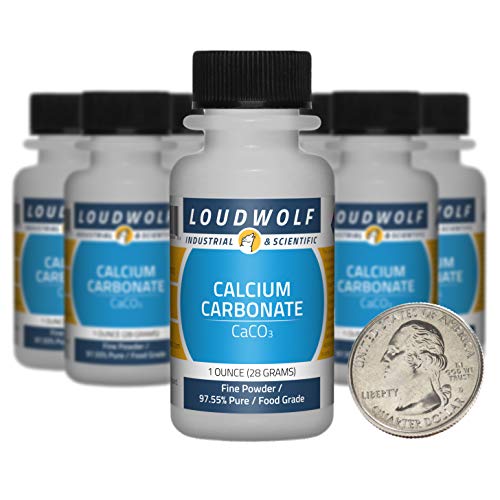 Calcium Carbonate / 10 Ounces / 10 Bottles / 97.55% Pure Food Grade/Fine Powder - size: 10 Ounces in 10 Bottles