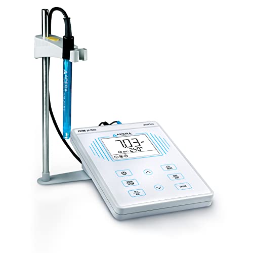 Apera Instruments, LLC-AI501 PH700 Benchtop Lab pH Meter, 0.01 pH Accuracy, 1-3 Points Auto Calibration, 3-in-1 pH/Temp. Electrode - style: pH