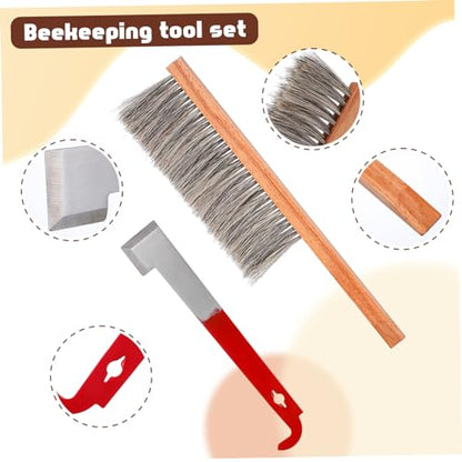 VICASKY Beehive Tool Complete Kit for Bee Keeping Brush Metal Hook for Beginners