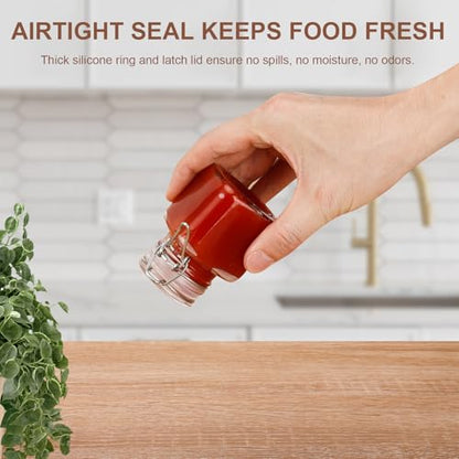 Spice Jars Set of 12, 4 oz Glass Spice Jars with Airtight Lids and Labels, Small Seasoning Jars for Spices, Herbs, Kitchen Spice Organizer - size: 4 fl oz x 12 - Square