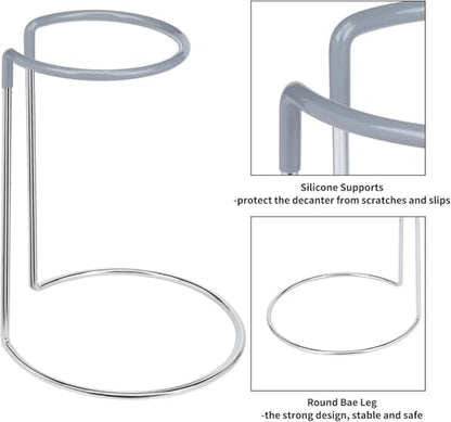 Wine Decanter Drying Stand with Rubber Coated Top to Prevent Scratches, Wine-Decanter Drying Rack for Standard Large Wine Decanters, Decanter Cleaner Includes Cleaning Brush & Decanter Cleaning Beads - style: Decanter Drying Stand