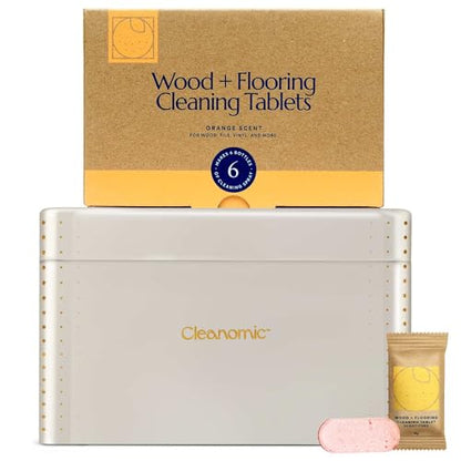 CLEANOMIC Wood and Flooring Cleaning Tablets and Tablet Tin Bundle - size: 3 Count (Pack of 2)