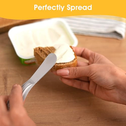 WLLHYF 8 Pcs Cheese Spreader Knives, Mini Cheese and Butter Spreader Knife Set Stainless Steel Sandwich Cream Cake Butter Knives for Christmas Thanksgiving Day