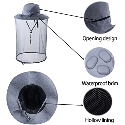 Head net hat Beekeeping Beekeeper bee Veil hat Hunting Netting mesh Hood Cap bee Keeper Catcher Halloween Costume Dark Grey | Halloween Costume,Sun Shield Nylon,Foldable Packable,Brim Protection Dog Grooming,Bonnet Keepers Crown Net Comfortable - color: D