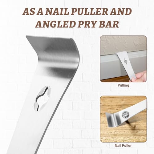 3PCS Pry Bar Scraper, Stainless Steel Bee Hive Tool Small Flat Pry Bar Beekeeping Hive Scraper, Mini Pry Bar Tool Metal Crowbar Nail Trim Puller Removal Hand Tool for Beekeeper Beekeeping Equipment