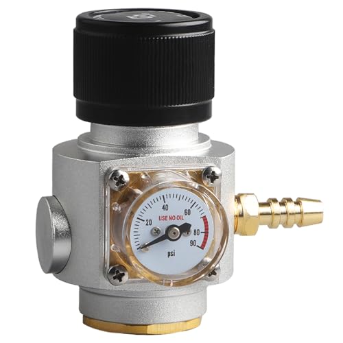 Mini Gas Regulator Soda Keg Regulator Tr21.4 Soda Keg Charger 0-90PSI for Soda Maker Sparkling Water Soda cylinders Soda Canister by PERA