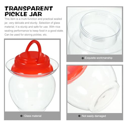 1L Airtight Pickling Jar with Inner Lid, Household Fermenting Container for Kimchi and Sauerkraut, Food Storage Jar with Sealing Design for Kitchen Use