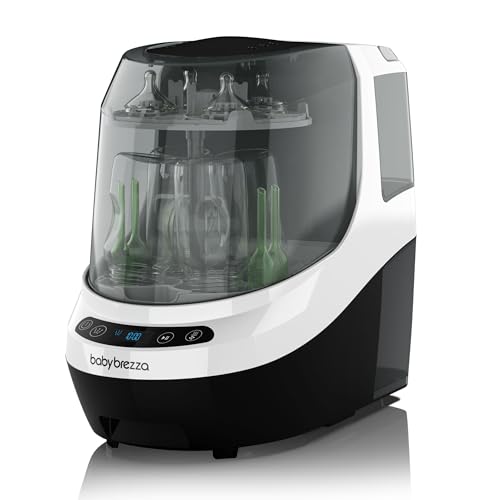 Baby Brezza Baby Bottle Washer Pro - Clinically Proven Better Cleaning - Washer, Sterilizer + Dryer In One Appliance for Essentials like Bottles + Pump Parts – Machine Replaces Brushes + Racks - style: Baby Bottle Washer
