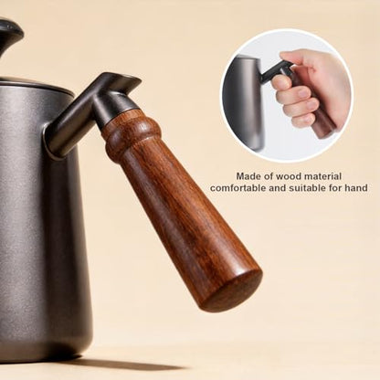Generic Pour Over Kettle 304 Stainless Steel Gooseneck Kettle with thermometer, Good-Grade Easy-Clean, Suitable for Pour-over Coffee, French Press and Tea, 600ml - size: 600ML