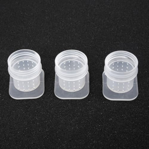 Bee Water Feeder 3 Pcs Plastic Hive Drinking Cup for Beekeeping Supplies for honeybee Hydration Watering Station for Garden Backyard Apiary Outdoor Bee Nesting Box Entrance 27mm White